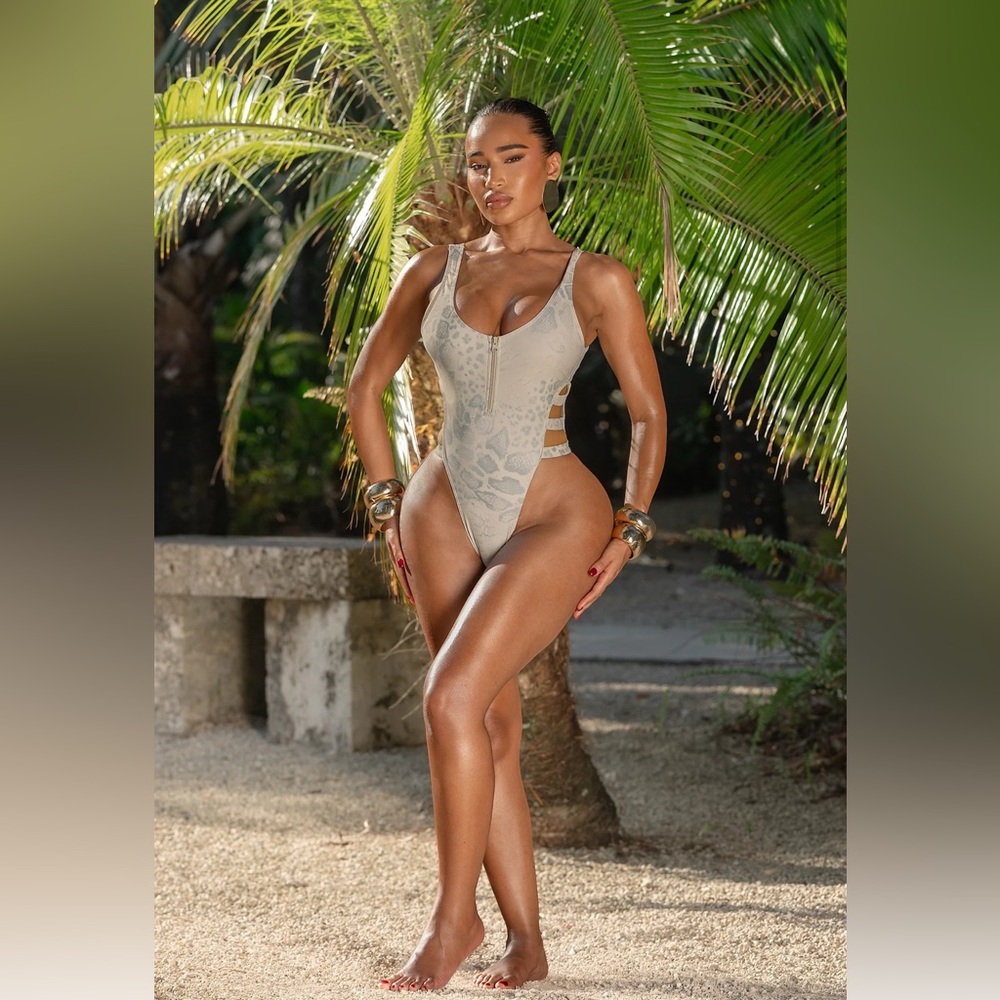 One-Piece Swimsuit - Stone Snake